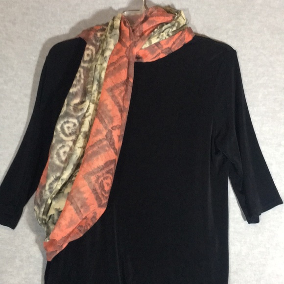 CHARLOTTE RUSSE Muted Rust Sage Green Extra Large Infinity Scarf Tie Dye Design - Picture 7 of 10
